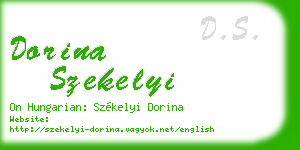 dorina szekelyi business card